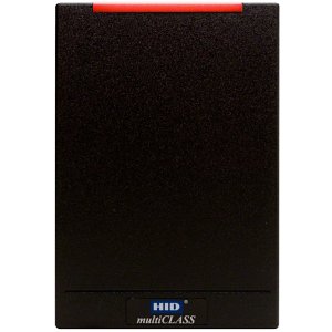 HID 920PTNTEK00000 multiCLASS RP40 Smart Card Reader, Standard Prox, Wiegand, Terminal, Standard 1 Security Profile, Standard 1 Security, LED Red, Flash Green, Buzzer On, Black