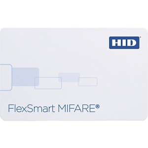 HID 1430NGGNN FlexSmart MIFARE PVC 1K Printable Smart Card, Non-Programmed, Glossy Front and Back, No Numbers, No Slot