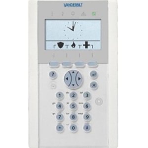 Vanderbilt SPCK623.100 LCD Comfort Keypad with Graphical Display, Card Reader and Audio, 4 Soft Keys