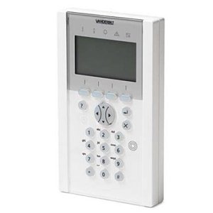 Vanderbilt SPCK623.100 LCD Comfort Keypad with Graphical Display, Card Reader and Audio, 4 Soft Keys