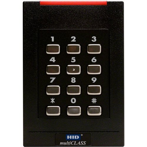 HID 921PTNNEK0001V multiCLASS SE RPK40 Smart Card Reader Wall Switch with Keypad, HID Prox, AWID and EM4102 (32 bits), Maximum compatibility, Wiegand, Pigtail, Standard v1, Black