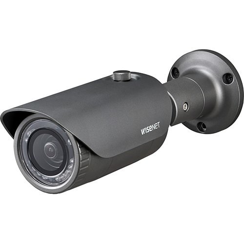 Hanwha HCO-7020RA Wisenet HD Plus Series, DWDR IP66 4MP 4mm Fixed Lens, IR 25M HDoC Bullet Camera, Black