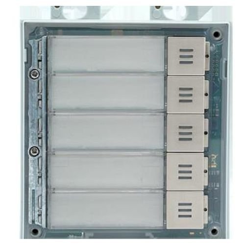 2N IP Verso 5-Button Intercom Module, Silver