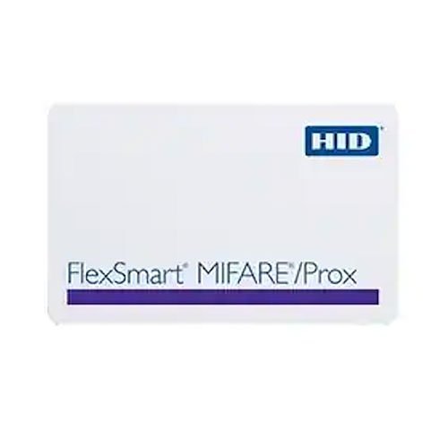 HID 1431LGGNNM FlexSmart MIFARE and Prox Combo PVC 1K Printable Smart Card, Programmed, Glossy Front and Back, No MIFARE Numbers, Matching Numbers Prox Numbers, No Slot