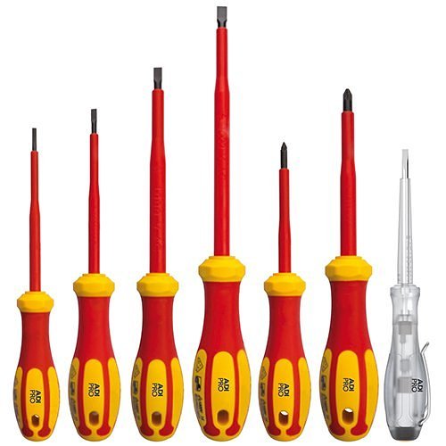 ADI PRO WBXSCSET7PCVDE C-PLUS Insulated Screwdriver Set, 1000V, 7-Pieces