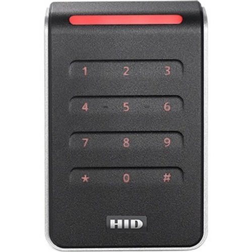 HID 40KNKS-00-000000 Signo 40K Wall Mount Keypad Reader, 13.56mHz & 125kHz, OSDP, Wiegand, Pigtail, Mobile Ready, Black/Silver (Replaces RK40, RPK40)