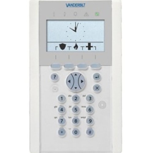 Vanderbilt SPCK623.100 LCD Comfort Keypad with Graphical Display, Card Reader and Audio, 4 Soft Keys