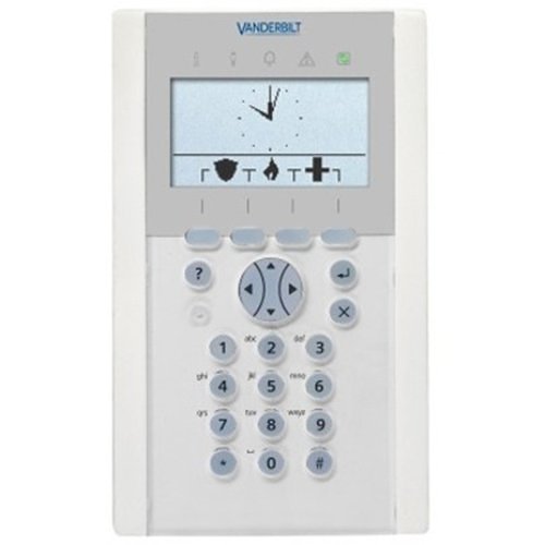 Vanderbilt SPCK620.100 LCD Comfort Keypad with Graphical Display, 4 Soft Keys