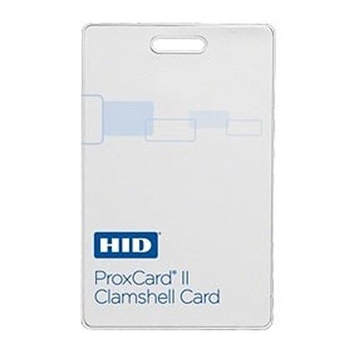 HID 1326LGSMV ProxCard II 1326 Clamshell Smart Card, Programmed, Glossy Front, Logo Back, Matching Numbers, Vertical Slot