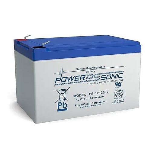 Power Sonic PS12120F2-FR General Purpose Series Rechargeable Sealed Lead Acid Battery 12V 12 AH