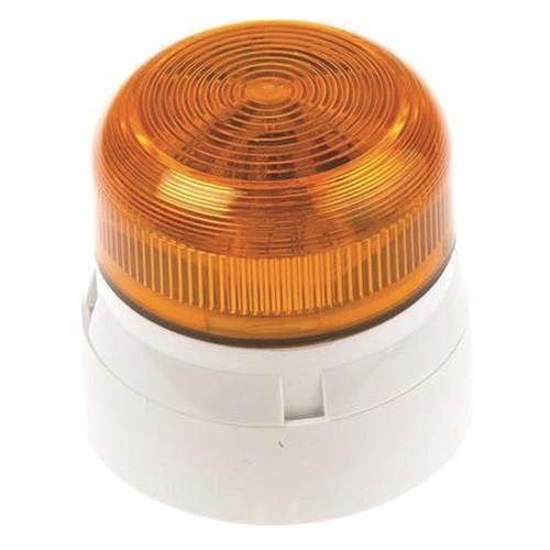 Klaxon QBS-0018 Xenon Beacon 230V AC 3W 15mA, IP65, White Base and Amber Lens