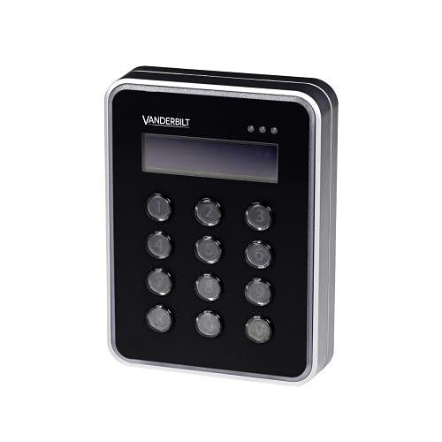 Vanderbilt VR40S-MF NGCR Series Proximity Reader with Keypad, 6cm IP66 Surface and Flush Mount, Supports MIFARE EV1 and EV2, Black